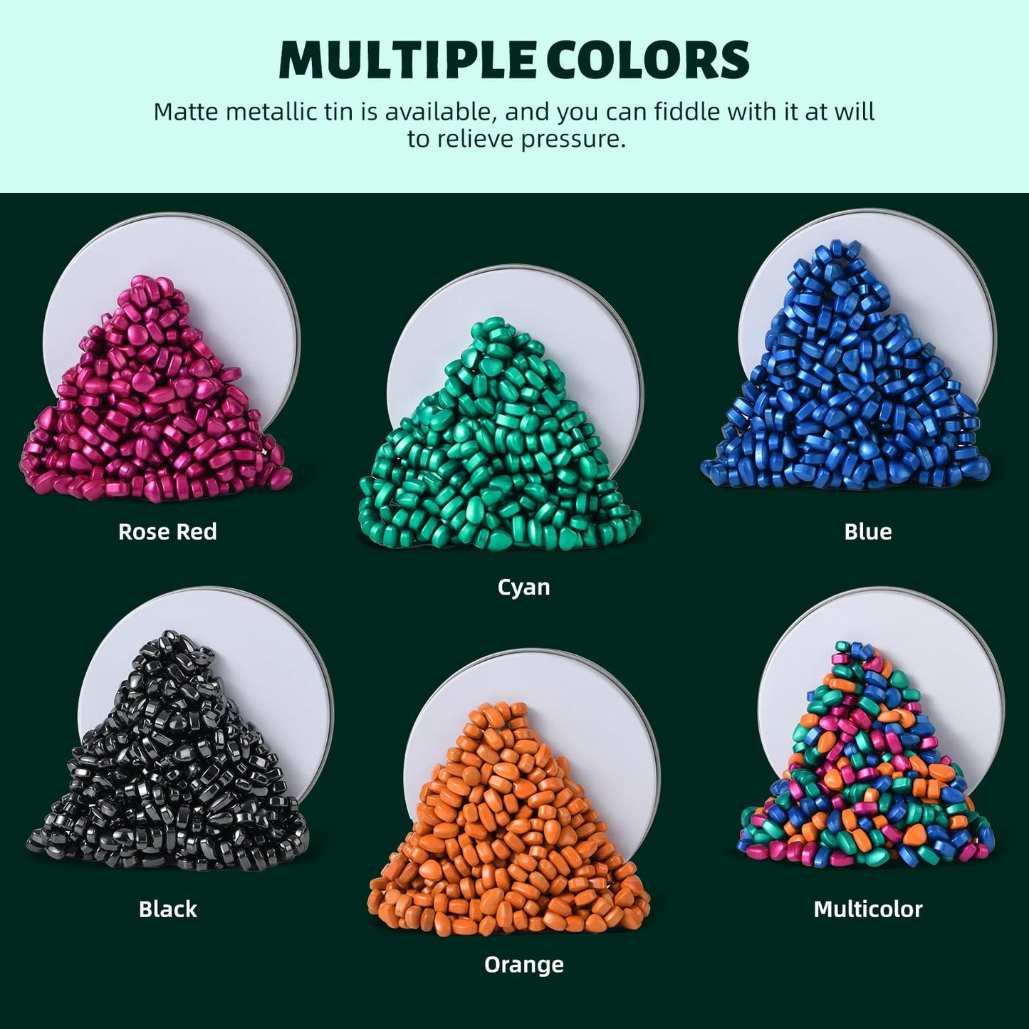 LCVUUK Fidget Toys for Adults – Cyan Ferrite Rocks Desk Toy, Stress Relief & Gift Idea
