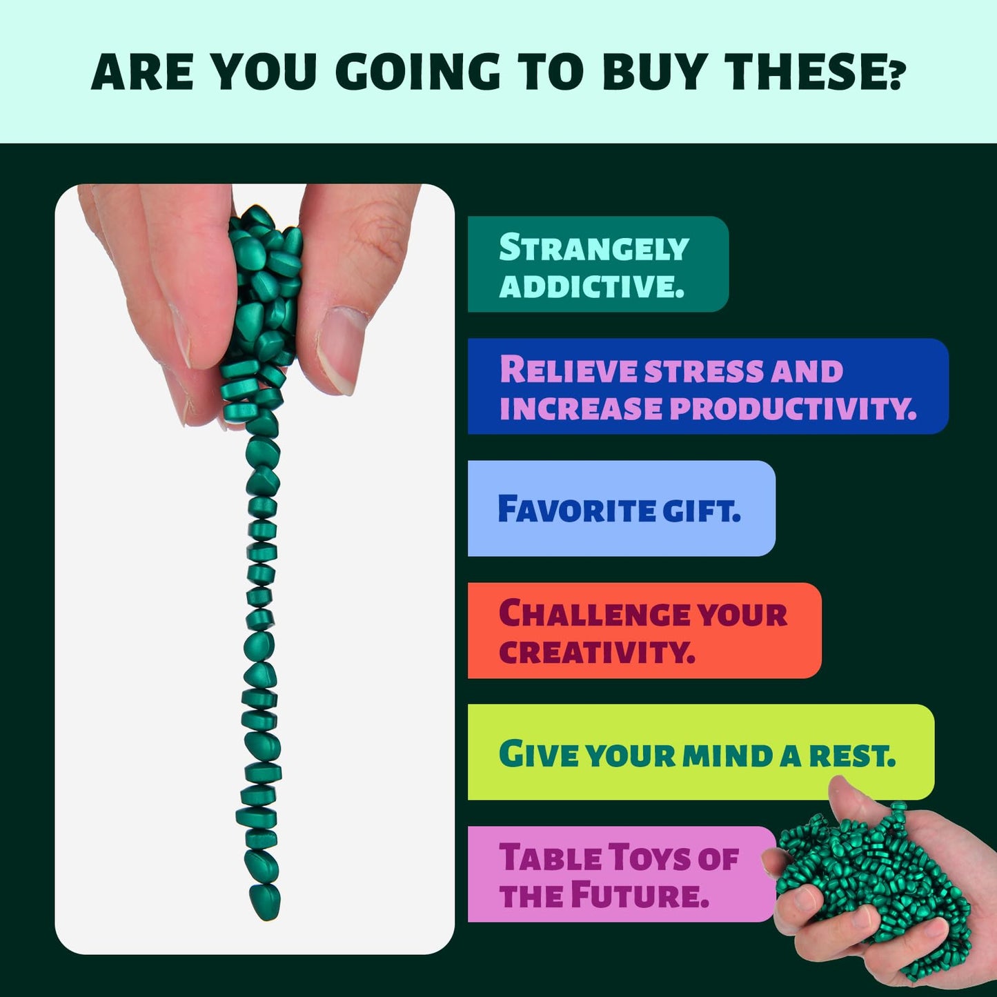 LCVUUK Fidget Toys for Adults – Cyan Ferrite Rocks Desk Toy, Stress Relief & Gift Idea