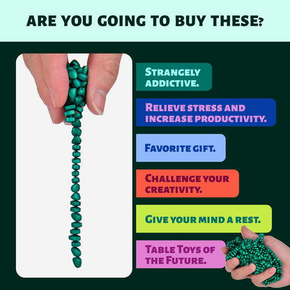 LCVUUK Fidget Toys for Adults – Cyan Ferrite Rocks Desk Toy, Stress Relief & Gift Idea