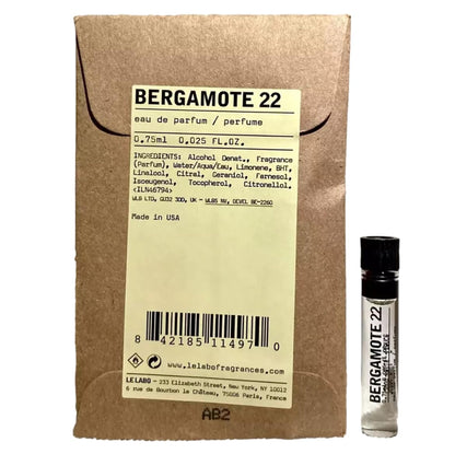 Le Labo Bergamot 22 Unisex Perfume EDP Vial – 0.75 ml Travel Sample (One Per Order)