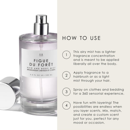 Le Monde Gourmand Fleur Monoi Hair & Body Mist – 3.4oz (100ml) | Gardenia, Coconut & Neroli