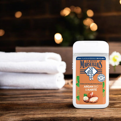 Le Petit Marseillais Argan BIO & Karite Body Wash 8oz | Hydrating Organic Argan Oil & Shea Butter