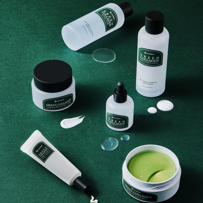 LEADERS Green Collagen Wide Fit Eye Patch – Vegan Hydrogel for Sensitive Skin & Multi-Area Firming