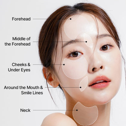 LEADERS Green Collagen Wide Fit Eye Patch – Vegan Hydrogel for Sensitive Skin & Multi-Area Firming