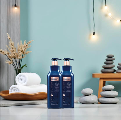 Leaf & Flower Shampoo & Conditioner Duo 33.6 oz – Blue Packaging, Damage Correction