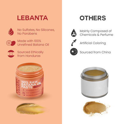 Lebanta Batana Oil for Hair Growth – 3-pack, 4oz Each, 100% Pure Organic Batana Oil from Honduras