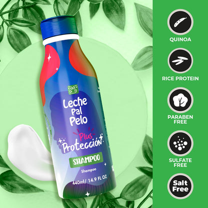 Leche Pal Pelo Quinoa & Rice Protein Color Guard Shampoo | Color-Safe, Vegan (14.9 oz)