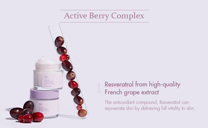 Leegeehaam Dr.Ceuracle Vegan Active Berry Lifting Cream – Antioxidant Moisturizer with Resveratrol Capsules & Cranbetinol