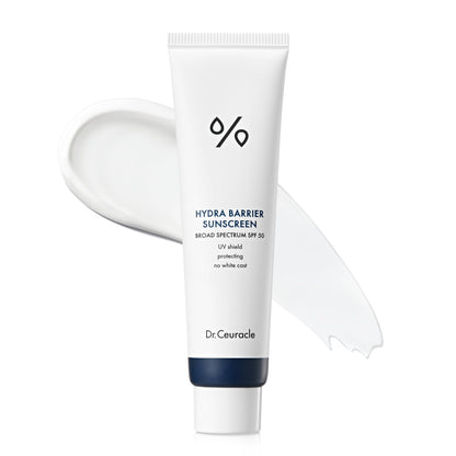 Leegeehaam Hydra Barrier Mineral Sunscreen SPF 50 – Zinc Oxide + Hyaluronic Acid, Dewy Glow