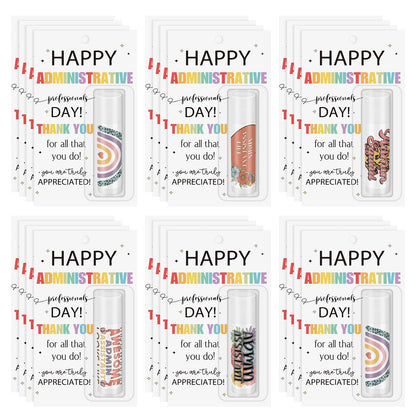 Leelosp 24 Pcs Administrator Appreciation Lip Balm Gift Set – Bulk Gifts for Admins