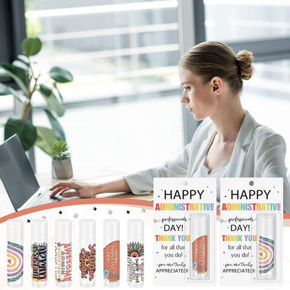 Leelosp 24 Pcs Administrator Appreciation Lip Balm Gift Set – Bulk Gifts for Admins