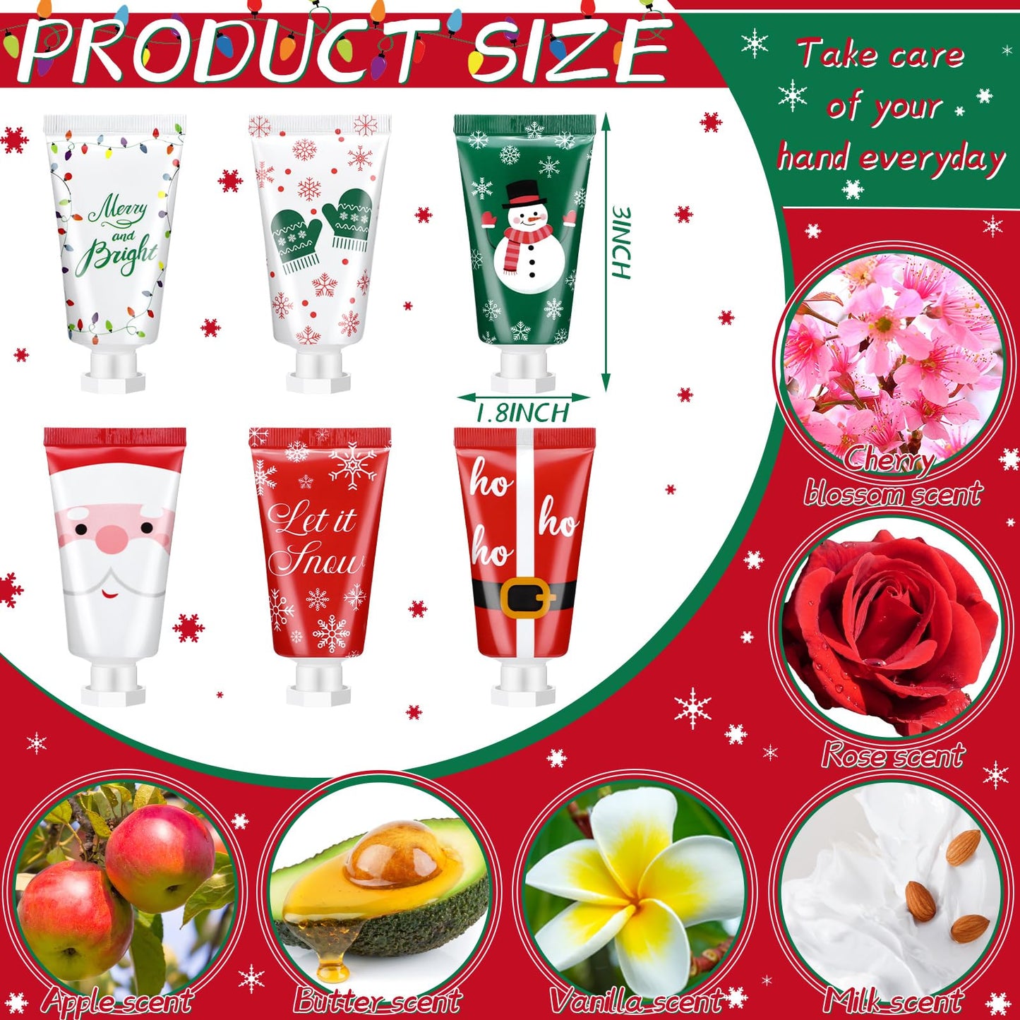 Leelosp 72-Piece Secret Santa Gift Set – 30ml Travel Hand Creams in Festive Scents