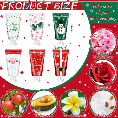 Leelosp 72-Piece Secret Santa Gift Set – 30ml Travel Hand Creams in Festive Scents