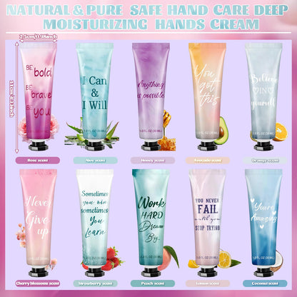 Leelosp 30-Pack Hand Cream Gift Set – 10 Scents, Travel Size, Ideal for Employee Appreciation