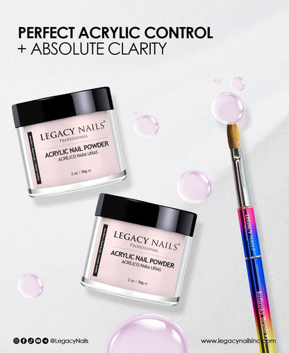 Legacy Nails Crystal Pink Acrylic Powder – 1 lb / 16 oz – Natural Pink Finish for French Manicures