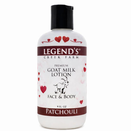 Legend's Creek Goat Milk Lotion – Deep Hydration for Body, Hands & Face | 9 oz Patchouli L.