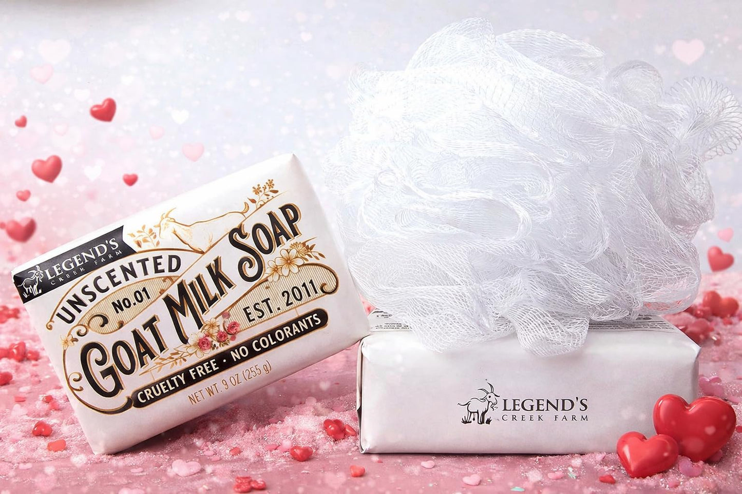 Legend's Creek Goat Milk Soap – Triple Milled 9 oz Bar for Hands & Body, Unscented