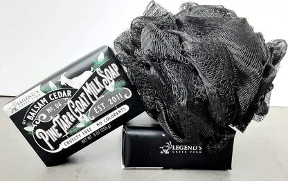 Legend's Creek Goat Milk Soap - Triple Milled Moisturizing Bar for Hands & Body (9 oz) - Balsam Cedar & Pine Tar - Pack of 2