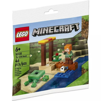 LEGO Minecraft Turtle Beach Polybag 30432 – 46 Pieces with Turtle Figure | LEGO Toy for 0-14 Years