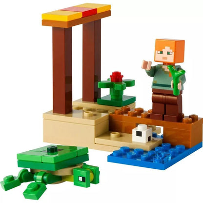 LEGO Minecraft Turtle Beach Polybag 30432 – 46 Pieces with Turtle Figure | LEGO Toy for 0-14 Years