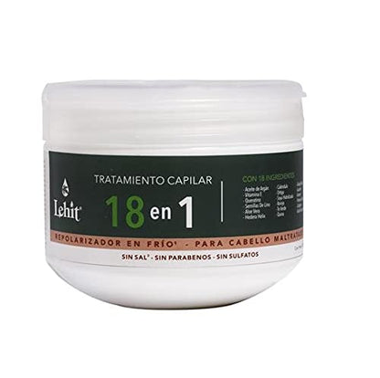 LEHIT 18-in-1 Hair Treatment | Cold Repolarizer for Damaged Hair – Salt-Free, 10.1oz / 300ml