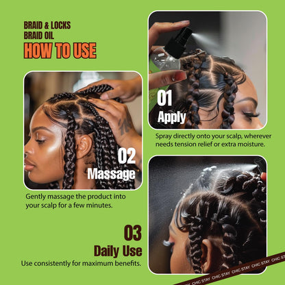 LELA by Ana Beauty Braid Oil – Hydrating, Nourishing, Anti-Frizz Shine for Braids (240 mL)