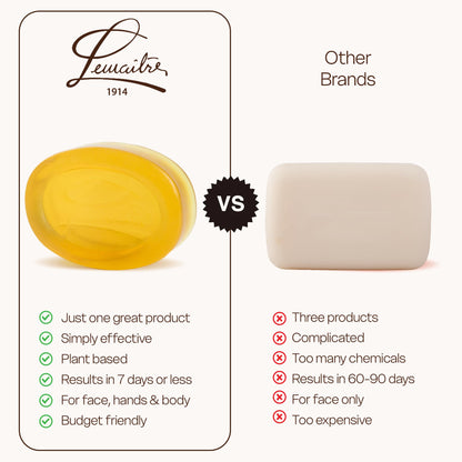 LEMAITRE Glycerin Soap – Vegan Transparent Bar, Gentle Cleanse, Cruelty-Free (6-Pack)