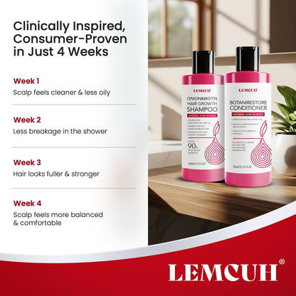 Lemcuh Hair Growth Shampoo & Conditioner Set – Onion Biotin with Rosemary & Tea Tree