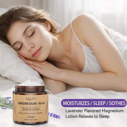 LemeTree Magnesium Cream for Sleep | Nighttime Topical Magnesium Lotion