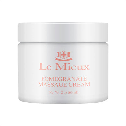 Le Mieux Pomegranate Massage Cream – Aromatic Neck & Face Moisturizer with Algae & Hyaluronic Acid
