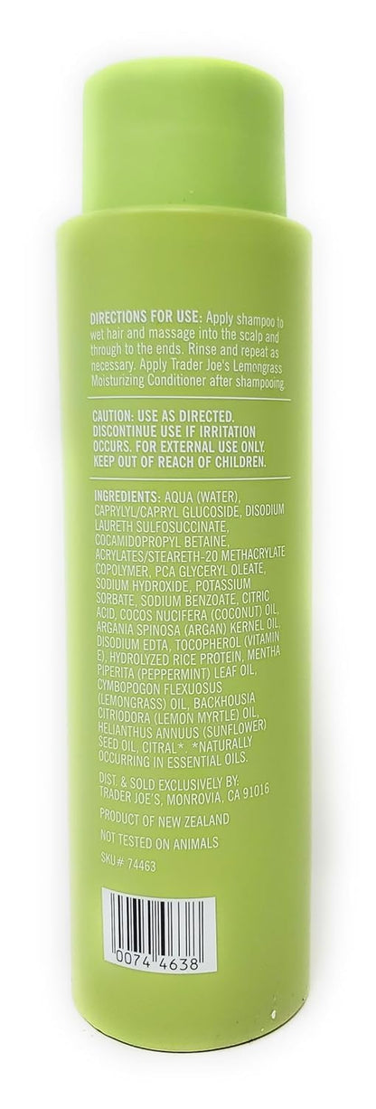 Lemongrass Moisturizing Shampoo with Argon Oil and Vitamin E – 15.2 oz / 450 ml | Pack of 1