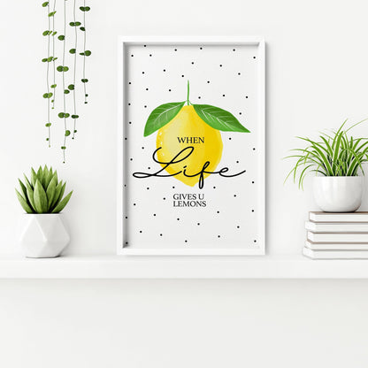 Lemons print | Set of 2 wall art prints