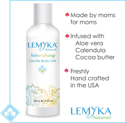 LEMYKA Eczema Body Cream — Lightweight, Non-Greasy Hydration for Sensitive Skin (8.3 oz)