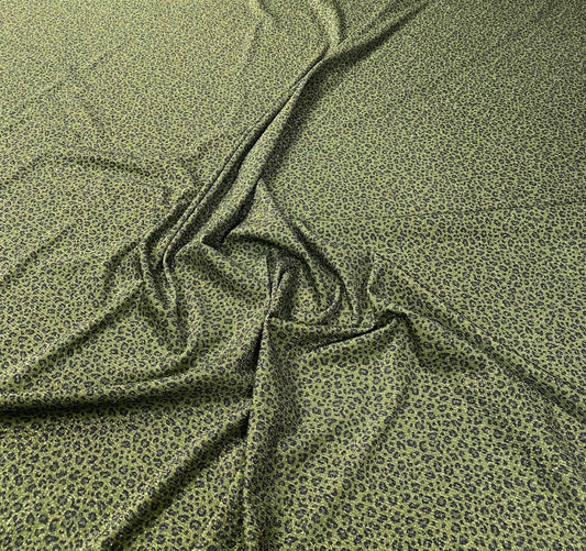 Leopard Print Lurex Fabric - Stretch 4-Way Material by the Metre