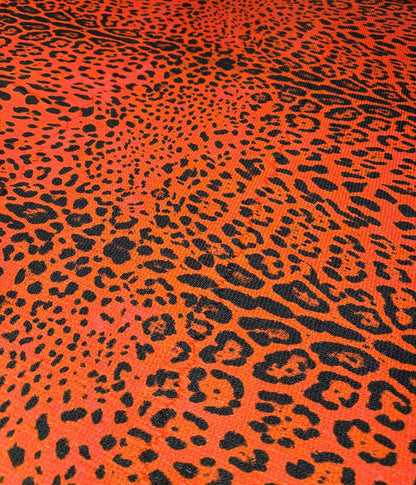Red Leopard Ombre Sequin Fabric for Fashion Sewing