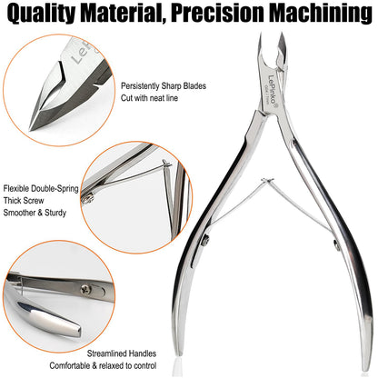 LePinko Professional Cuticle Trimmer Kit – Sharp Nail Nipper for Home Manicure