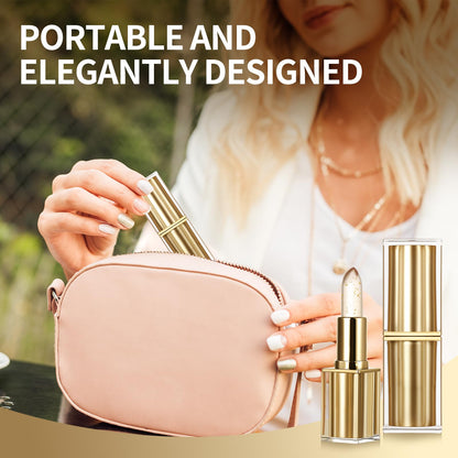 Levora Color Changing Lipstick & Golden Crystal pH Lip Balm (2 Pack) – Moisturizing Shine