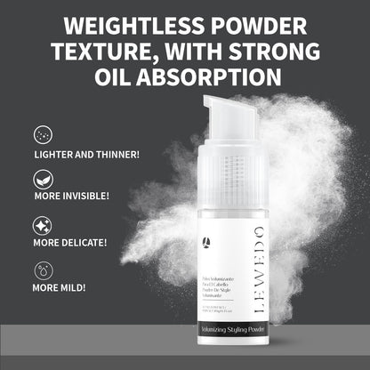 Lewedo Volumizing Styling Powder – 10g Spray + 20g Bottle Set | Natural Volume & Matte Finish