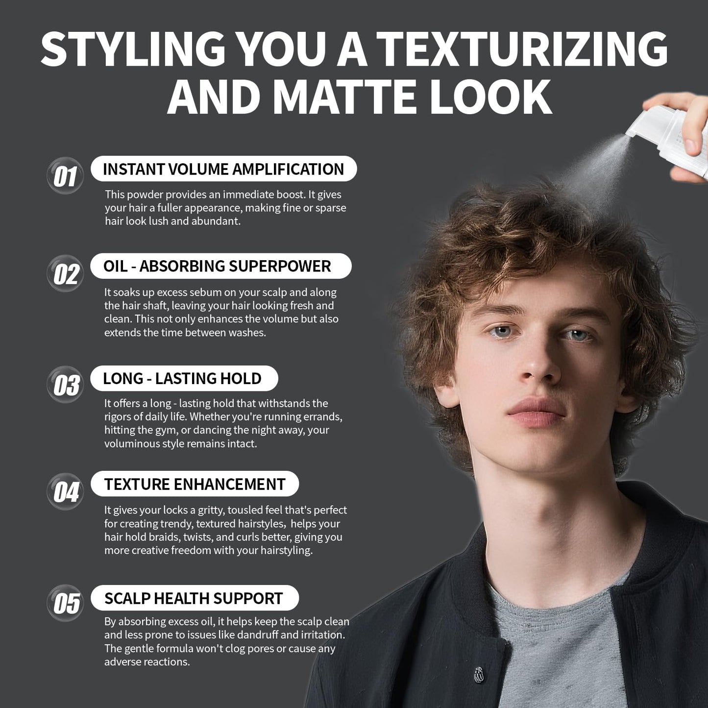 Lewedo Volumizing Styling Powder – 10g Spray for Natural Volume & Matte Finish