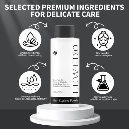 Lewedo Volumizing Styling Powder – 10g Spray + 20g Bottle Set | Natural Volume & Matte Finish