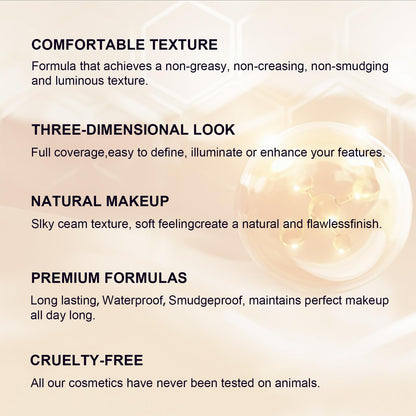 Lezero 3Pcs Contour Stick Kit – Light Shades with Highlighter, Blush & Bronzer