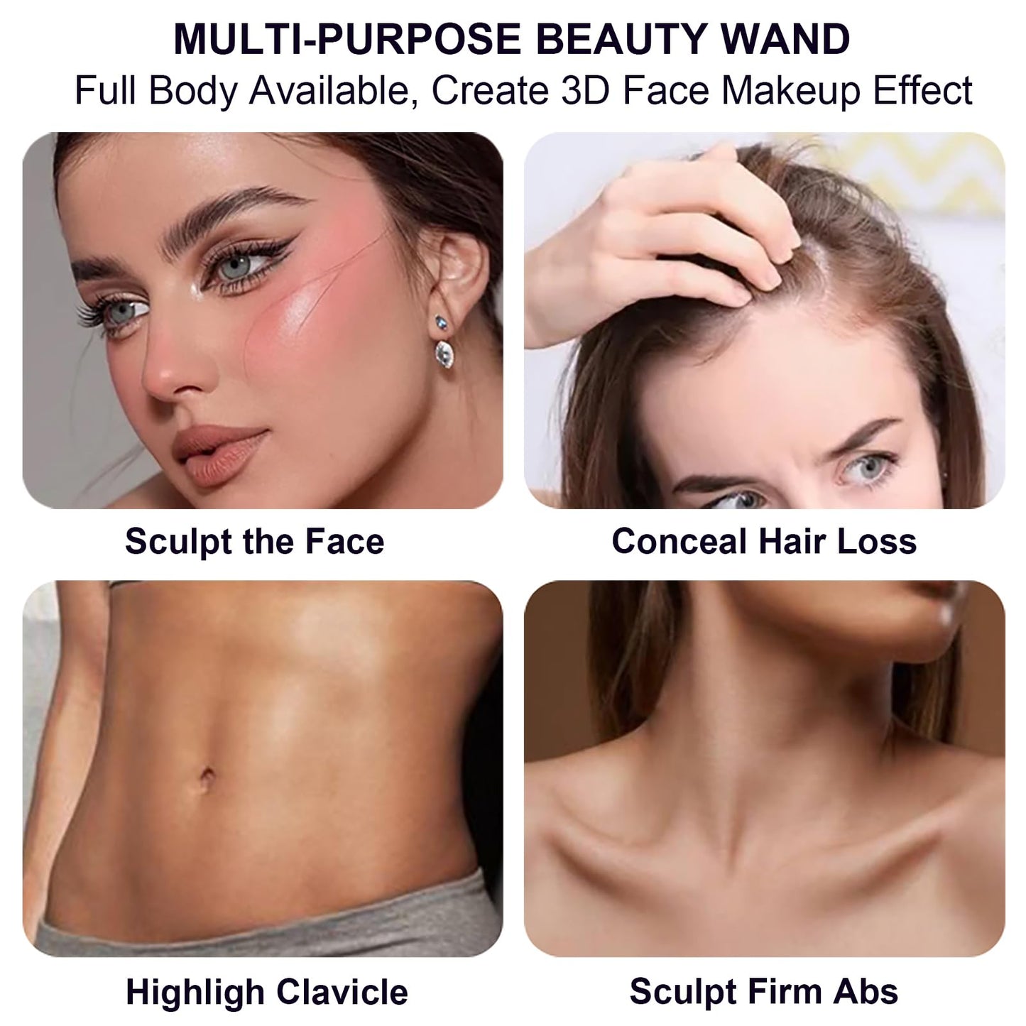 Lezero 3Pcs Contour Stick Kit – Light Medium | Highlighter, Blush & Bronzer for All Skin Types