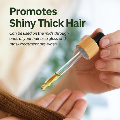 Lia Organics Hair Growth Oil – Organic, Vegan, Cruelty-Free | Rosemary & Castor & Pumpkin Seed Oils