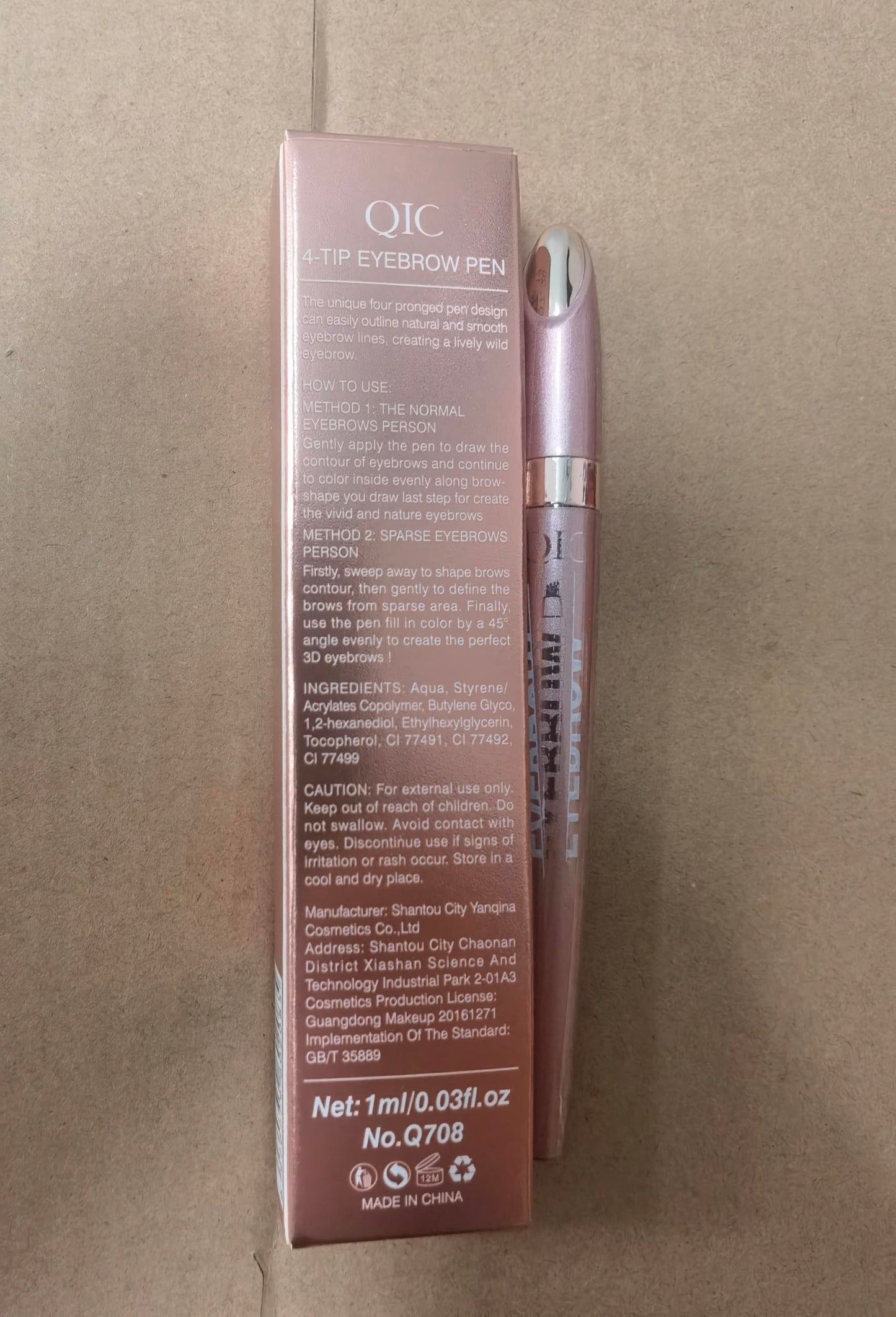 Liayozl Magic Eyebrow Pencil - Waterproof 4-Fork Tip for Natural Hair-Like Brows (Dark Brown)