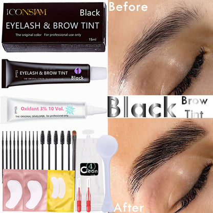 Libeauty Black Lash Tint Kit – Keratin Dye for Lashes & Brows | 6-Week Tint, DIY Lash Lift Kit
