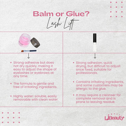 Libeauty Salon Choice Lash Lift Glue Balm – Gentle, Water-Soluble, Strawberry Scent