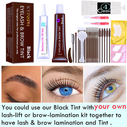 Libeauty Black Lash Tint Kit – Keratin Dye for Lashes & Brows | 6-Week Tint, DIY Lash Lift Kit