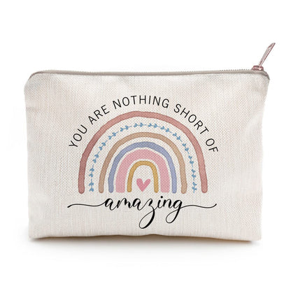 LICOBG You Are Nothing Short Of Amazing Rainbow Makeup Case | Gift for Best Friend
