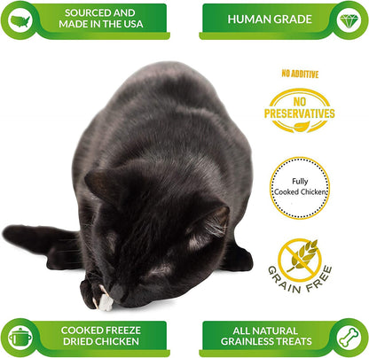 LIFE ESSENTIALS BY CAT-MAN-DOO Catmandoo Dried Chicken Pet Treat (16 Ounce Pack of 1) – Single-Ingredient, Grain-Free
