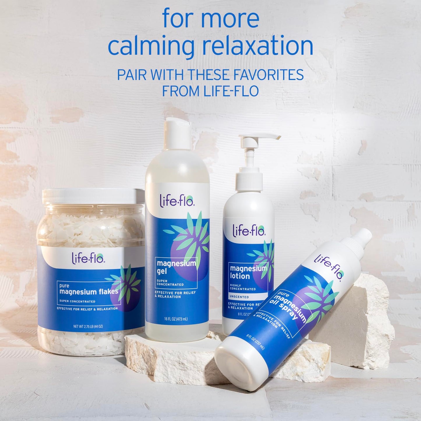 Life-flo Magnesium Lotion with Zechstein Seabed Magnesium Chloride – 2 x 8 oz, Vanilla